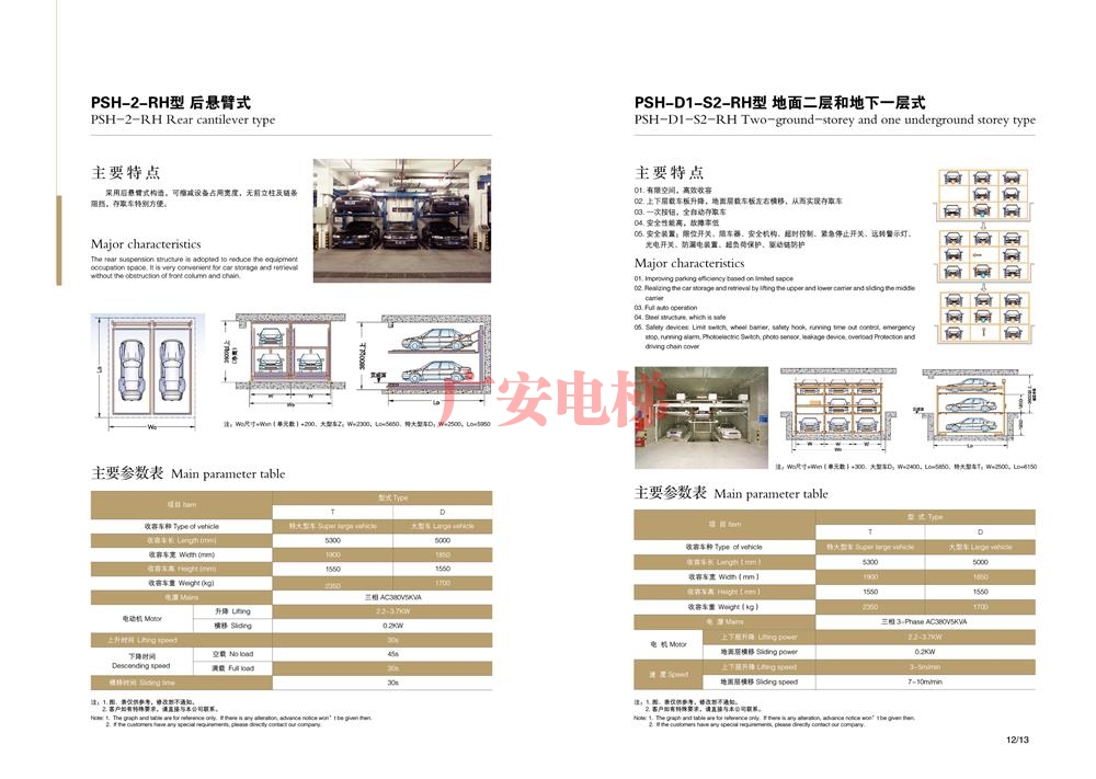 后悬臂式停车设备